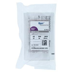 K3 Rotary File 25 mm Size 30 Nickel Titanium Blue 0.06 6/Pk