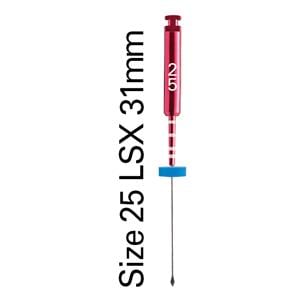 LightSpeed LSX Rotary Instrument 31 mm Size 25 Red 6/Pk