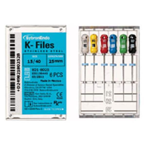 Hand K-File 21 mm Size 80 Stainless Steel Black 6/Pk