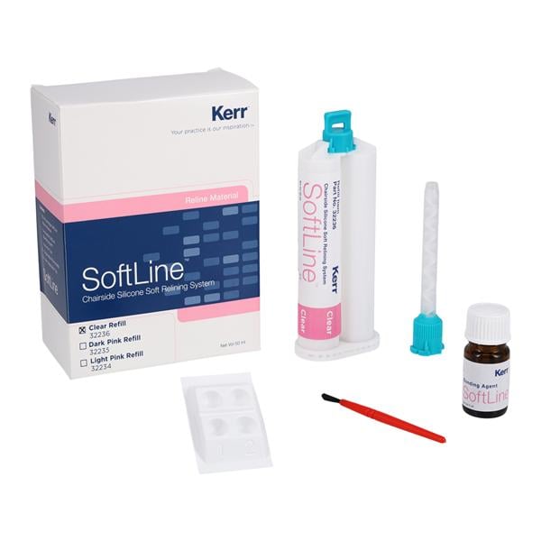 Softline Soft Liner Reline Material Refill Clear Pk