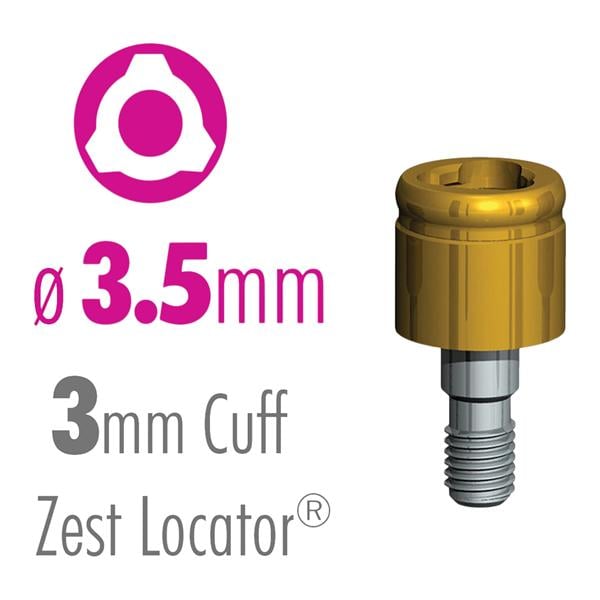 Zest LOCATOR Abutment 3.5 mm x 3 mm Ea