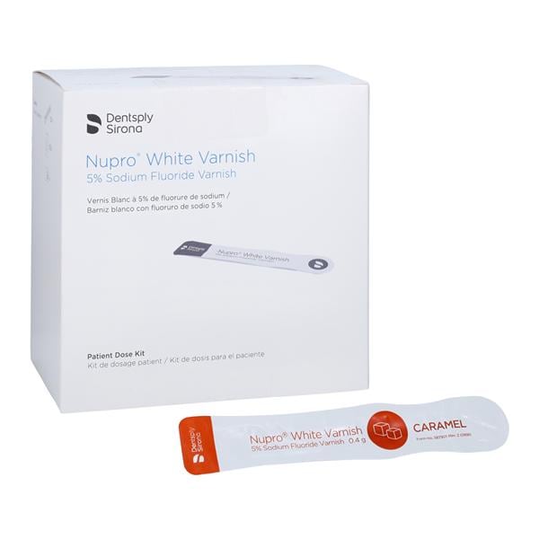NUPRO Vernis Fluorure 5 % de NaF 0,4 g Caramel Blanc Avec Brosse 100/boîte