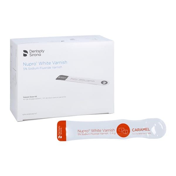 NUPRO Vernis Fluorure 5 % de NaF 0,4 g Caramel Blanc Avec Brosse 50/boîte