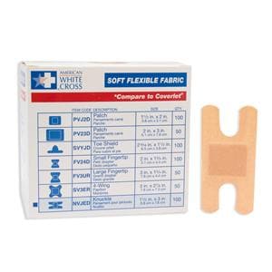 American White Cross Bandage Adhesive Coating 1.5x3" Beige Sterile 100/Bx, 12 BX/CA