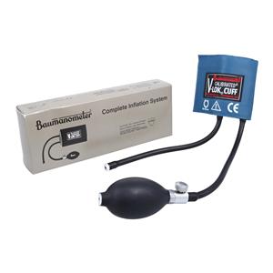 Calibrated V-Lok Blood Pressure Inflation System Tan Latex Ea