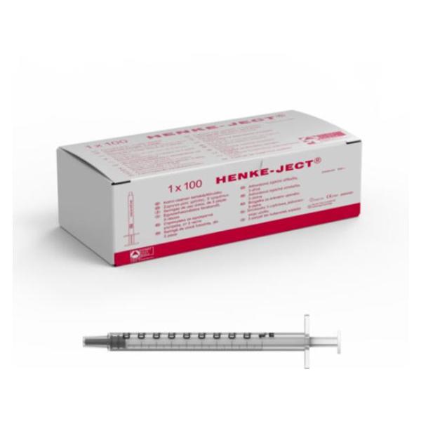 Henke-Ject Luer-Slip Syringe 1.0mL Low Dead Space 100/Bx