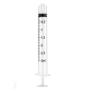 Needleless Syringe 3mL Slip Tip No Dead Space 100/Bx, 8 BX/CA