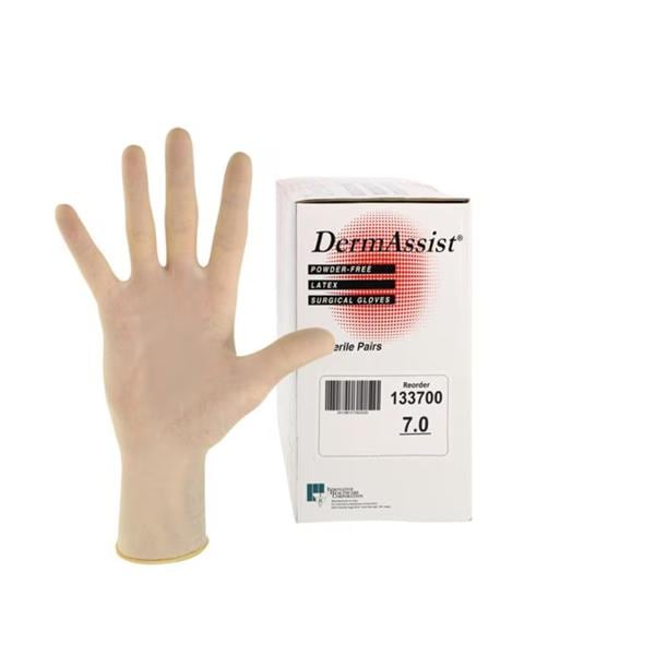 DermAssist Latex Surgical Gloves 7 Natural 50/Bx