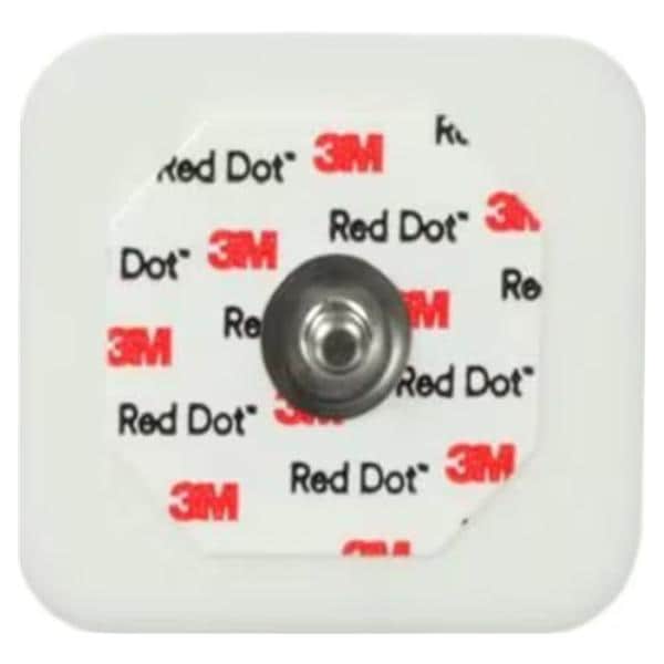 Red Dot Monitoring Electrode Adult ECG/EKG 1.6x1.36" Fm/Tp/Stcky Gl Disp 1000/Ca