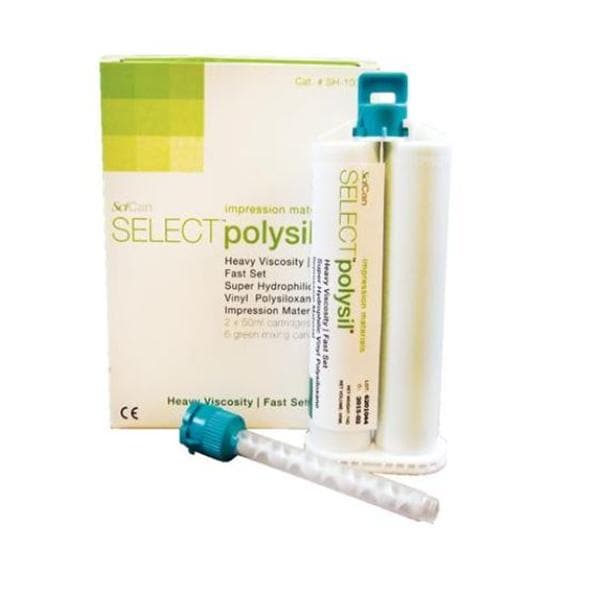 Polysil SH Impression Material Fast Set 50 mL Heavy Body Cartridge Refill Pk