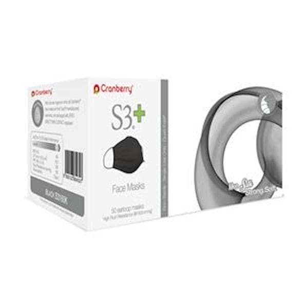 S3+ Masque Bande auriculaire ASTM niveau 3 Noir 50/boîte