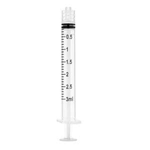 Needleless Syringe 3mL No Dead Space 100/Bx, 8 BX/CA