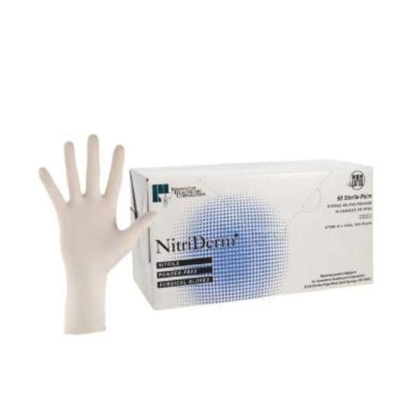 NitriDerm Nitrile Surgical Gloves 7 White