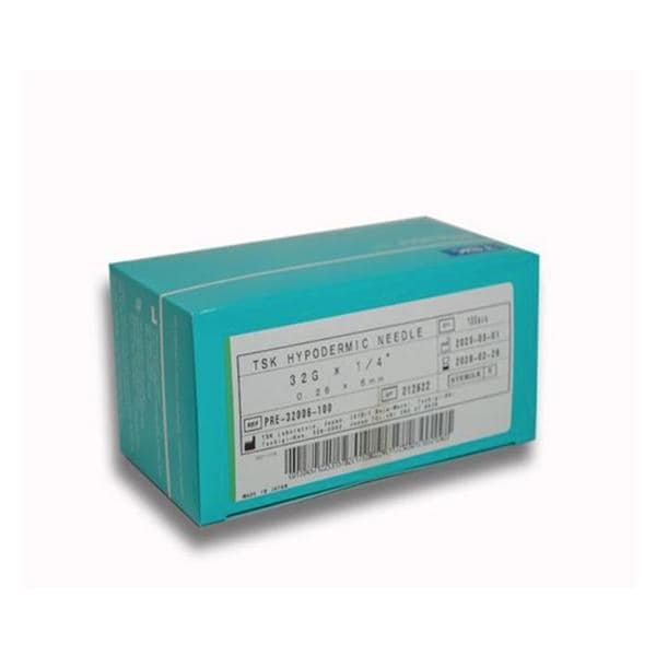TSK Steriject Hypodermic Needle 32gx6mm Capsule Pack 100/Bx