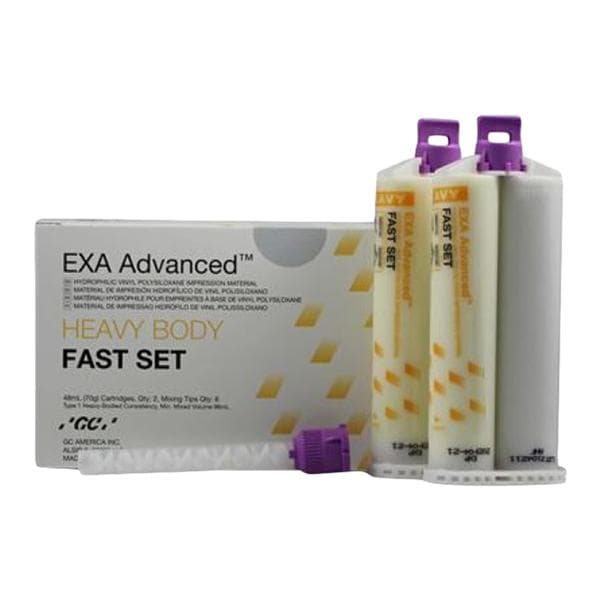 EXA ADVANCED Impression Material Cartridge Fst Set 48 mL Heavy Refill w/ Tips Ea