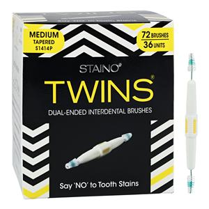 StaiNo Brosse interdentaire Double pour le voyage Moyen Effilé S1414P 36/2/boîte
