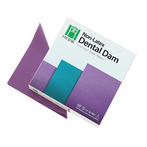 Hygenic Latex-Free Dental Dam 6 in x 6 in Medium Gauge Green 30/Pk