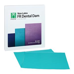 Hygenic Latex-Free Dental Dam 6 in x 6 in Medium Gauge Green 30/Pk