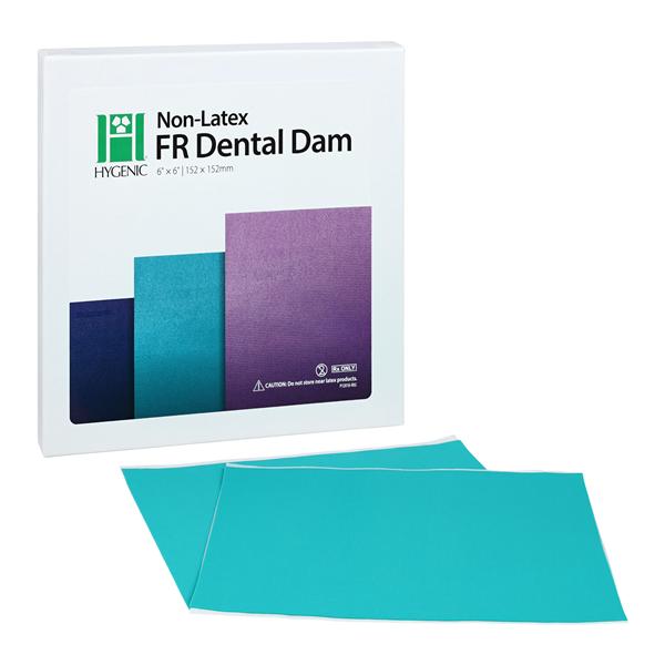 Hygenic Latex-Free Dental Dam 6 in x 6 in Medium Gauge Green 30/Pk