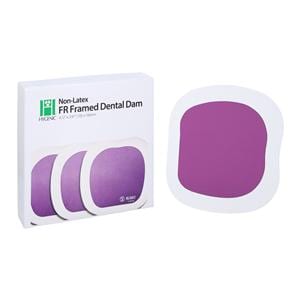 Hygenic Dental Dam Latex-Free Purple Frame Size Standard Package