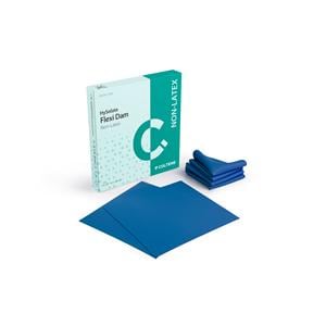 HySolate Flexi-Dam LF Rubber Dam 6 in x 6 in Med Ga Bl Unflvrd Unscntd 30/Pk