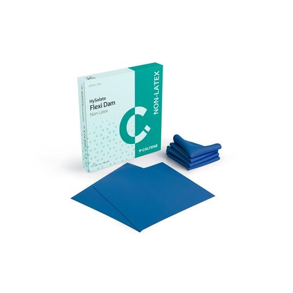 HySolate Flexi-Dam LF Rubber Dam 6 in x 6 in Med Ga Bl Unflvrd Unscntd 30/Pk