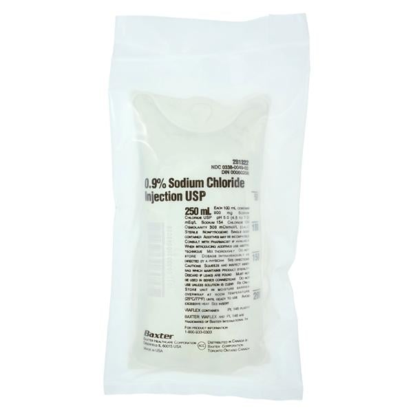 Chlorure sodium 0.9% Nacl inj Sac, 30 BG/CA