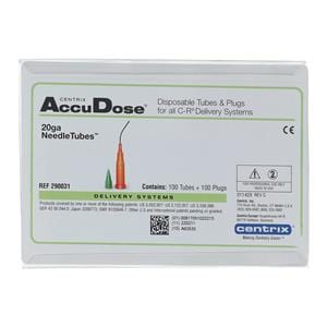 AccuDose Bendable Needle Tubes Photobloc Orange 20 Gauge 100/Pk