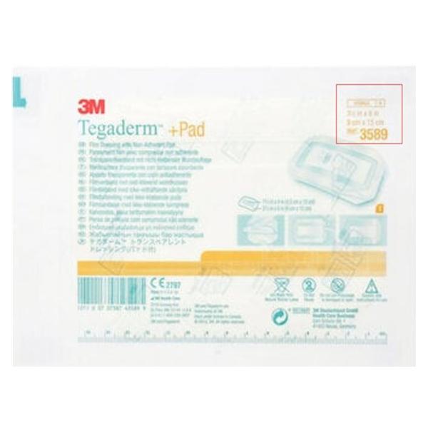 Tegaderm +Pad Film Island Dressing 3-1/2x6" Sterile Rectangle NAdh Trans Abs LF