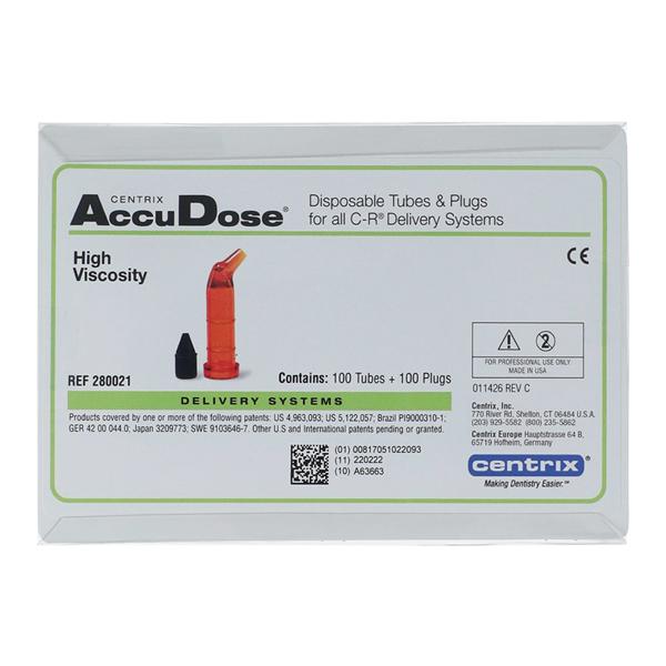 Tubes/pointes Accudose 100/Paquet