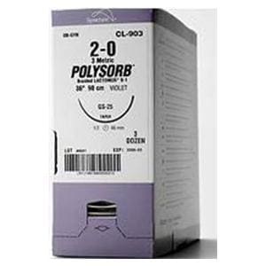 Suture 3-0 Polyester C-13 Polysorb Undyed 30" Braid Ca