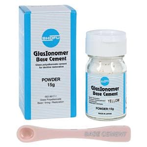 GlasIonomer Powder Base Cement Yellow 15 Gm Refill Bt