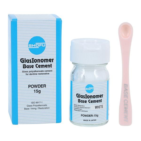 GlasIonomer Ciment de base Poudre Blanc Recharge 15 g Bouteille