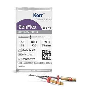 ZenFlex Shaping File 25 mm Size 20 Nickel Titanium .04 6/Pk