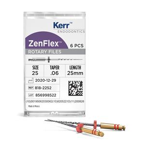 Zenflex lime NiTi .06 25mm #25 6/Paquet