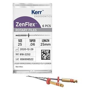 ZenFlex Shaping File 25 mm Size 50 Nickel Titanium .04 6/Pk