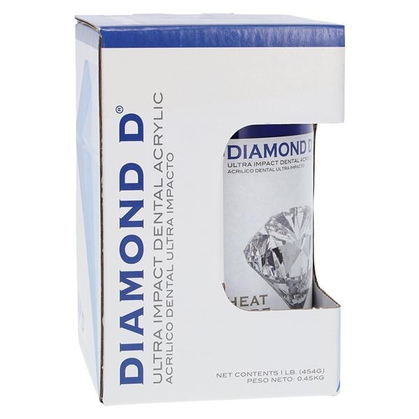 Diamond D Denture Resin Heat Cure Dark Veined 1Lb/Cn