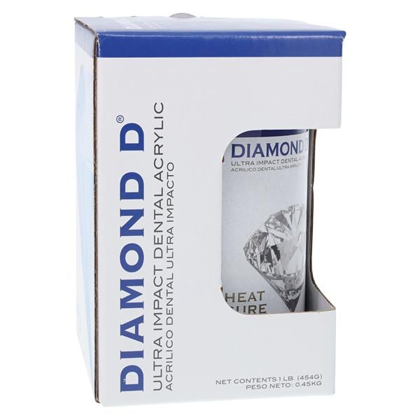Diamond D Denture Resin Ultra Impact Acrylic Heat Cure Light 1lb/Cn