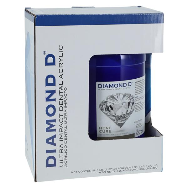 Diamond D Denture Resin Ultra Impact Acrylic Heat Cure Light Reddish Pink 5lb/Pk