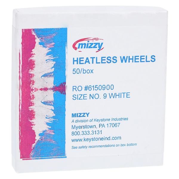 Mizzy Grinding Wheels Heatless #9 White 50/Bx