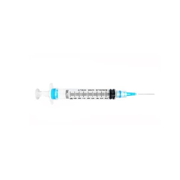 Luer-Lok Syringe 25gx5/8" 3cc Safety Reduced Dead Space 100/Bx, 8 BX/CA