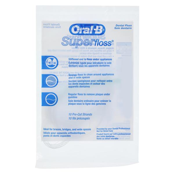 Super Floss Soie dentaire Paquet d essai 10/paquet Ordinaire Ch.