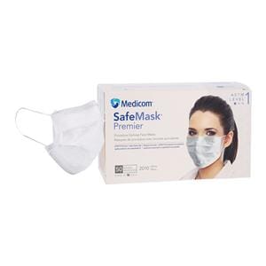 Safe+Mask Premier Masque Bande auriculaire ASTM niveau 1 Blanc 50/boîte, 10 BX/CA