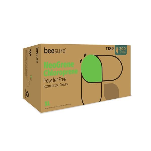 BeeSure NeoGrene Chloroprène Gants s/latex s/poudre Très G N/stérile Vert 200/bt