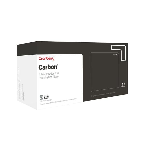 Carbon Nitrile Gants Très petit Non stérile Noir 200/boîte