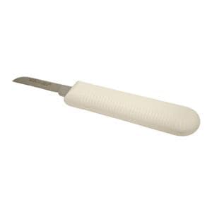 Couteau Laboratoire 7A Manche en plastique Acier au carbone Blanc Ch.