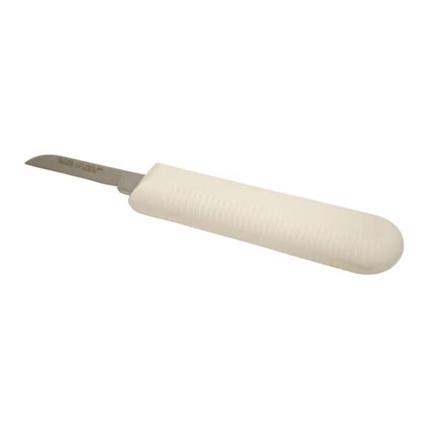 Couteau Laboratoire 7A Manche en plastique Acier au carbone Blanc Ch.