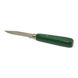 Couteau Laboratoire 3 Manche en bois émaillé vert Acier au carbone Vert Ch.