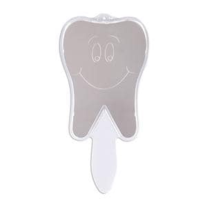 Hand Mirror Smile Tooth Acrylic 10 in Tooth Shaped Ea