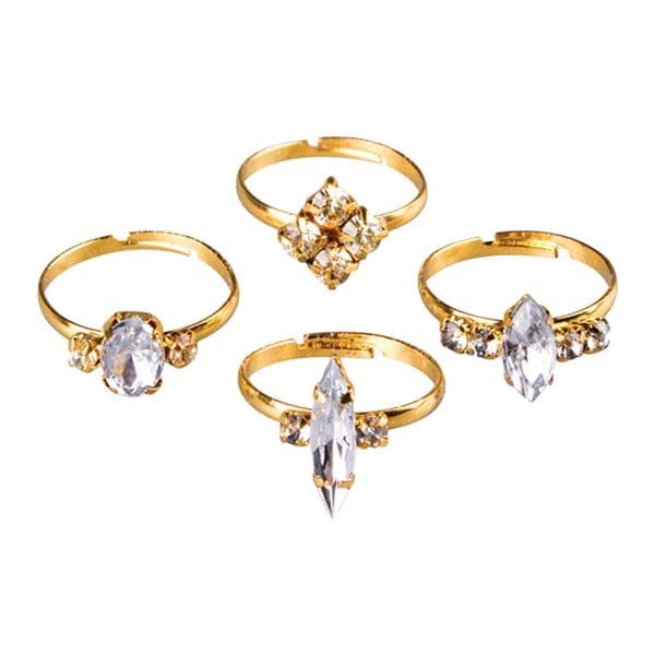 Diamond Rings Assorted Styles Assorted Colors 48/Bx